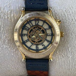 ExpLrAess Women Wristwatch GLOWWATCH Gold Tone Skelton Face Analog Quartz Watch